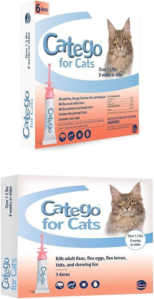 Catego for Cats Flea and Tick Prevention, 12 Month Supply